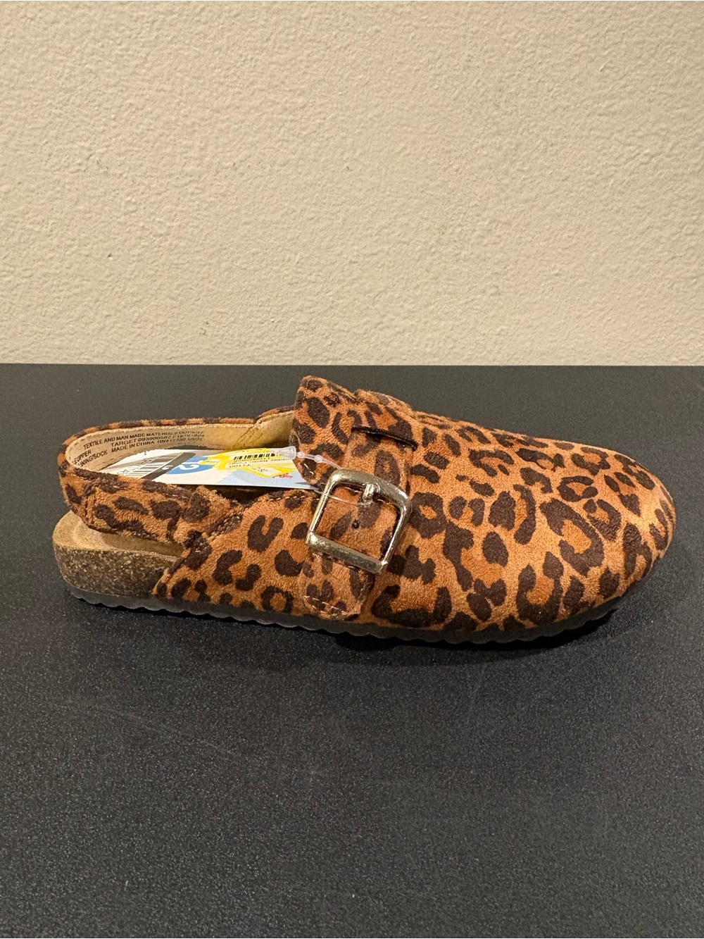 Cat & Jack Toddler Berlin Mule Clogs Sandals Cheetah Print Toddler Size 12 - Picture 2 of 10
